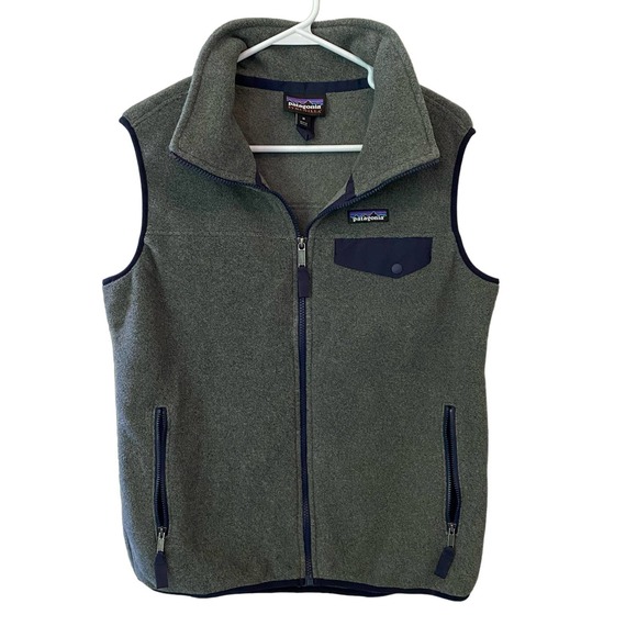 Patagonia Gray Fleece Vest Size Medium - Picture 1 of 4